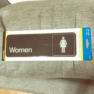 🚺Hillman Women’s Restroom Sign 🚺 3” x 9”